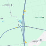 Motorvejstilkørsel Årslev skal bygges om. Kort over tilkørslen fra Google Maps