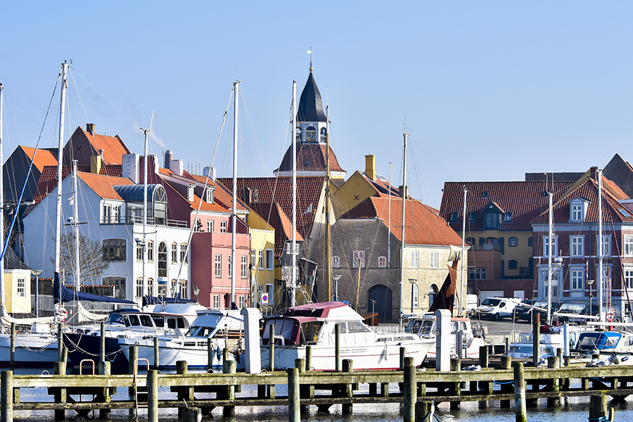 Faaborg set fra havnesiden: Foto Visit Faaborg